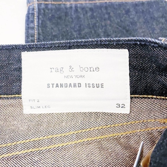 Rag & Bone Standard Issue Fit 2 Slim Leg Dark Denim SZ32 - Picture 6 of 8
